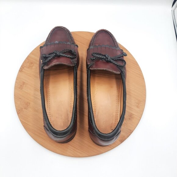 Allen Edmonds Woodstock Mens 11 Shoes Burgandy Leather Kiltie Dress Loafers USA main image 8